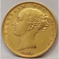 AUSTRALIA 1875 . ONE 1 SOVEREIGN . SYDNEY . GOLD